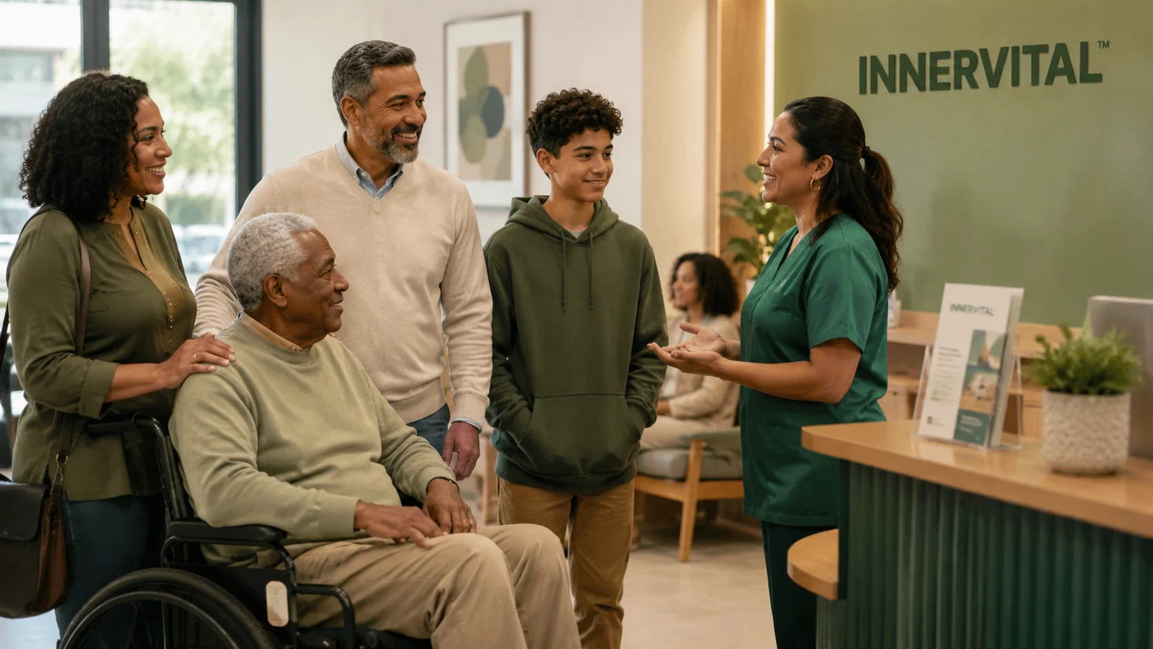 Supportive healthy aging and senior comfort care conversation