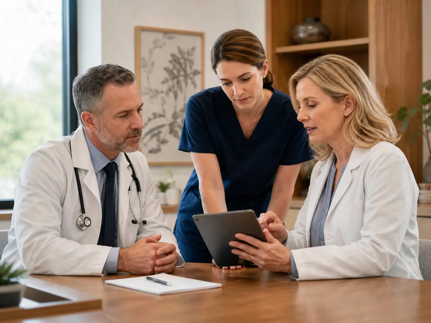 Provider reviewing whole-person care planning with a patient